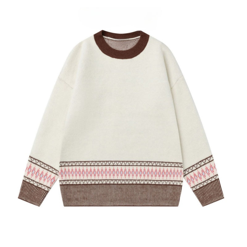 Ethnic Motif Knit Casual Sweater