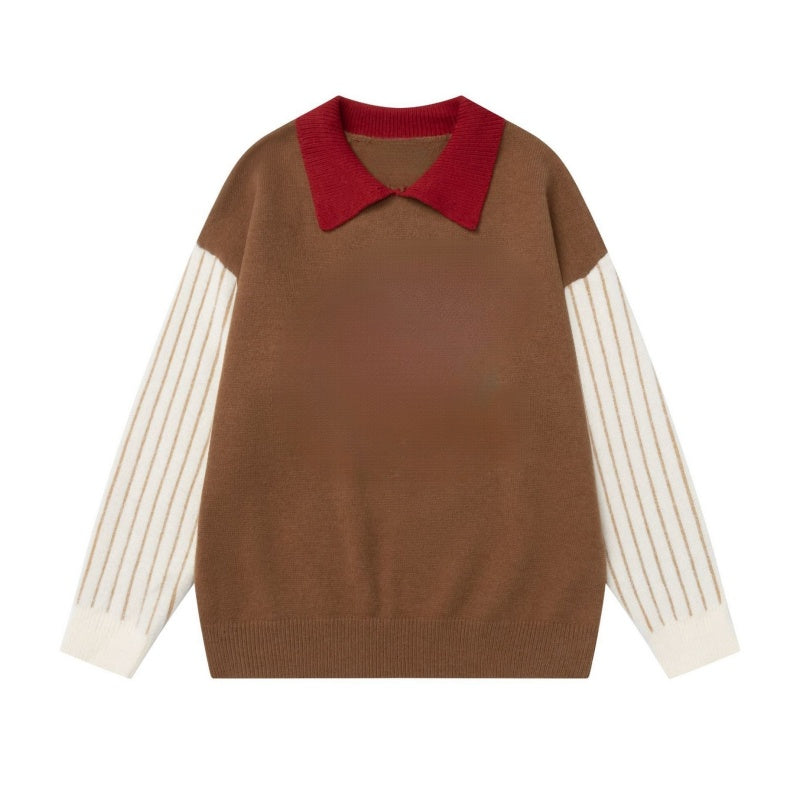 Classic Stripe Pattern Vintage Sweater