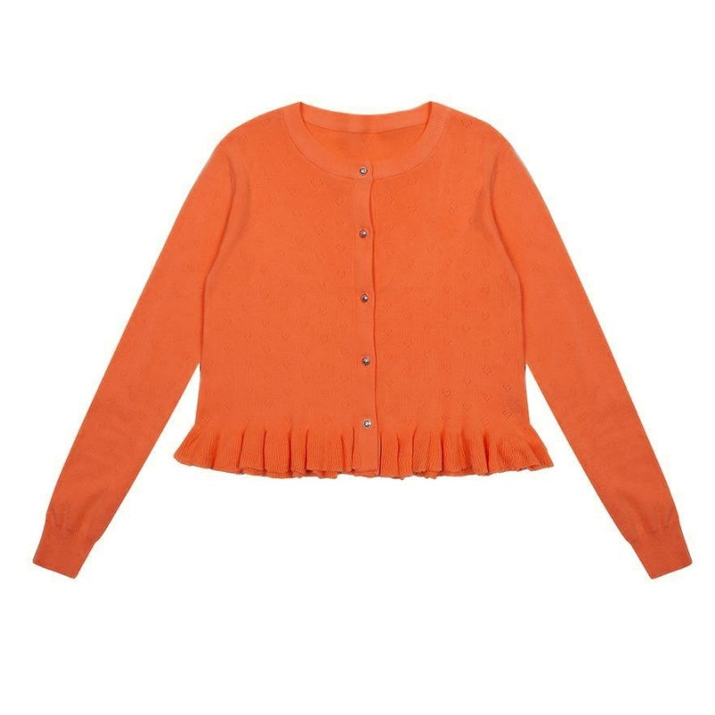 Minimalist Button-Up Cardigan Knit Sweater